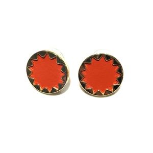 House of Harlow  orange leather studs